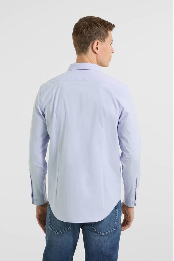 Anytime regular fit poplin overhemd lichtblauw - Foto 2