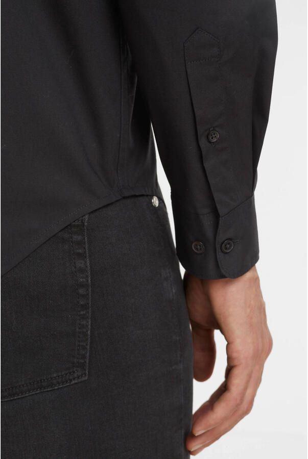 Anytime regular fit poplin overhemd zwart - Foto 2