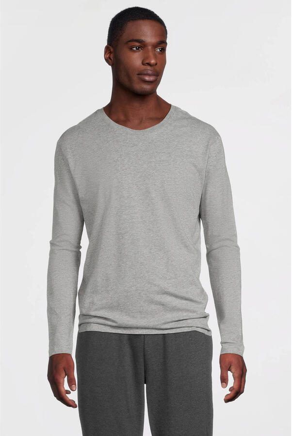 Anytime regular T-shirt grijs melange