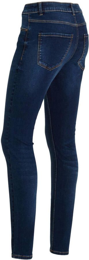 Anytime regular waist skinny jeans donker gewassen blauw