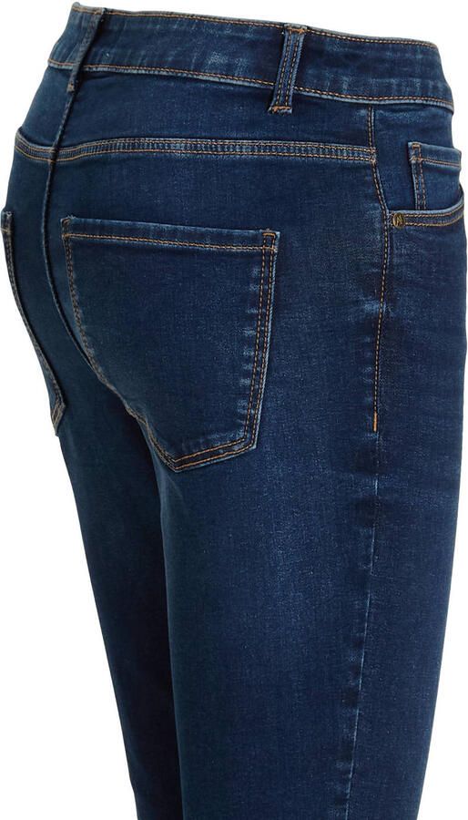 Anytime regular waist skinny jeans donker gewassen blauw - Foto 4