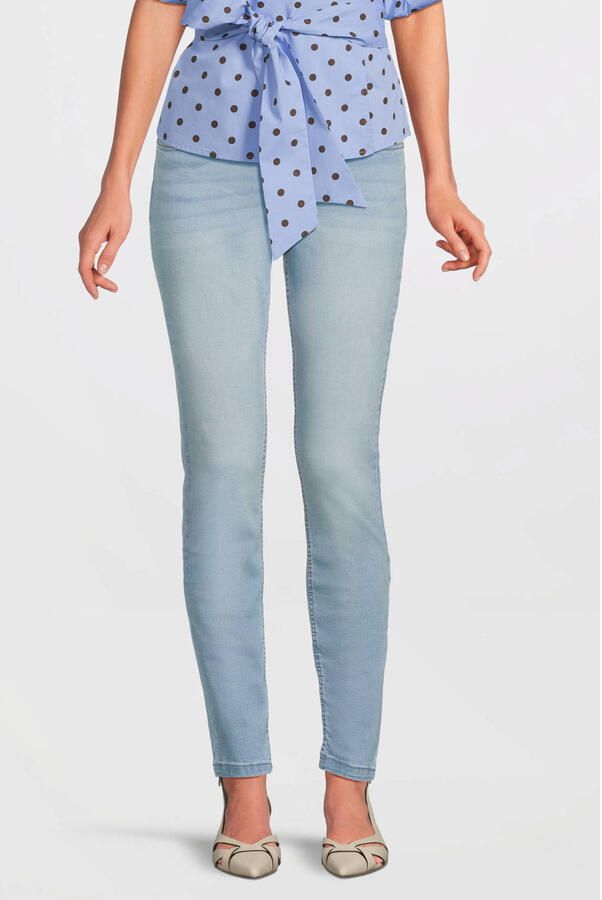 Anytime regular waist skinny jeans lichtblauw