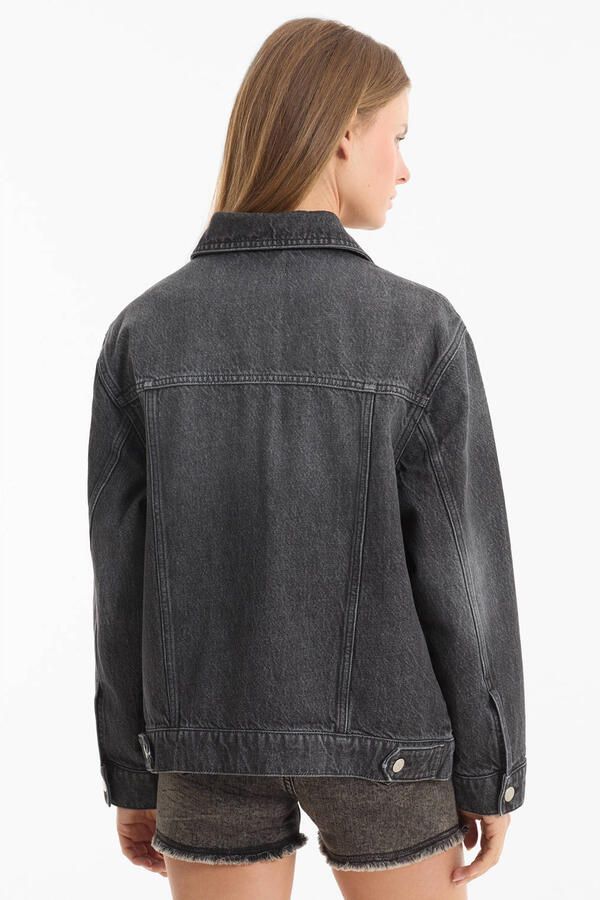 Anytime relaxed denim jacket zwart - Foto 3