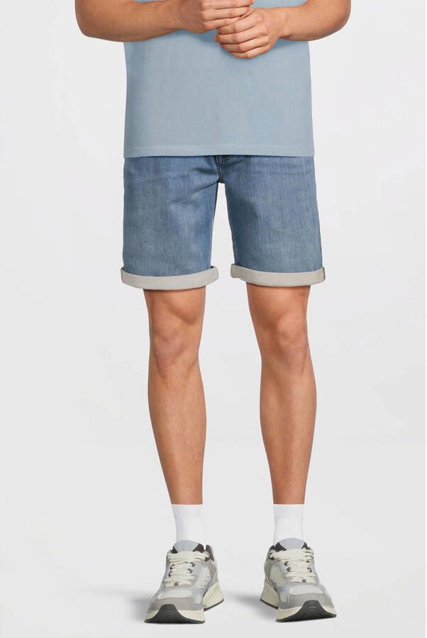 Anytime relaxed denim short lichtblauw