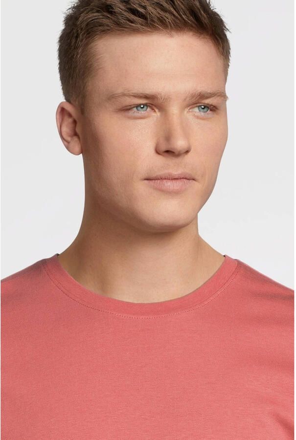 Anytime relaxed T-shirt lichtrood
