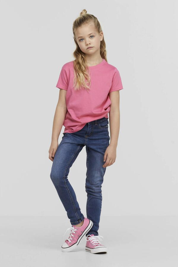 Anytime skinny jeans blue wash Blauw Meisjes Stretchdenim Effen 134 - Foto 3