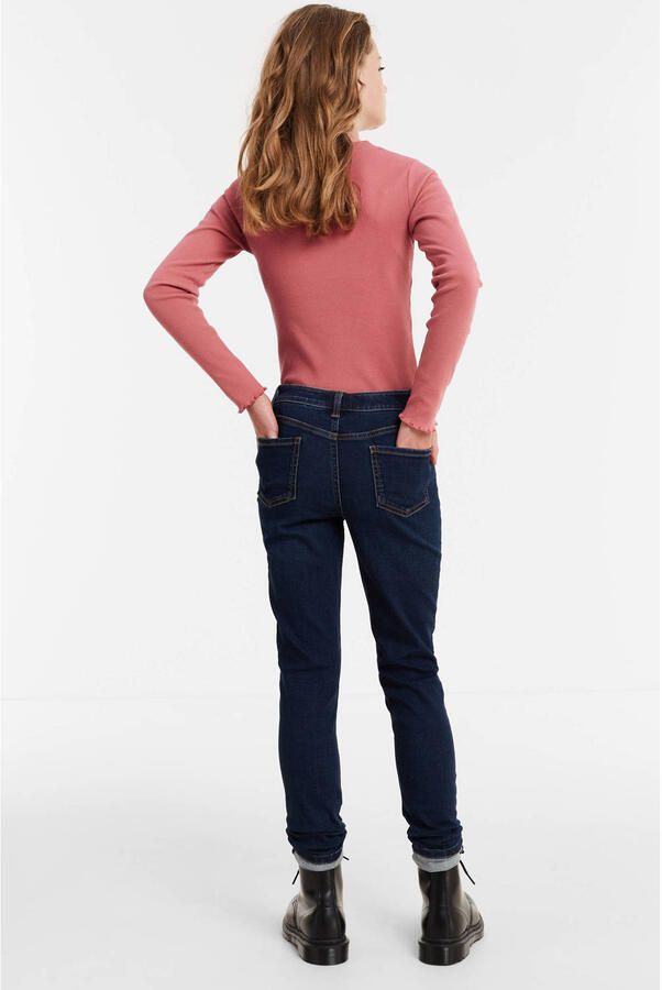 Anytime skinny jeans donkerblauw Meisjes Denim 164 - Foto 3