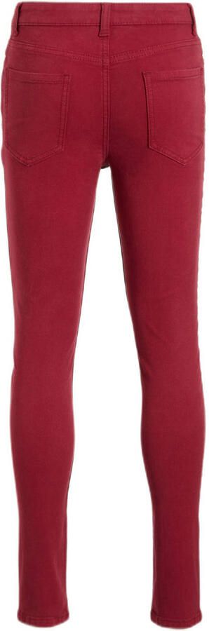 Anytime skinny jeans donkerrood Meisjes Stretchdenim 158 - Foto 3