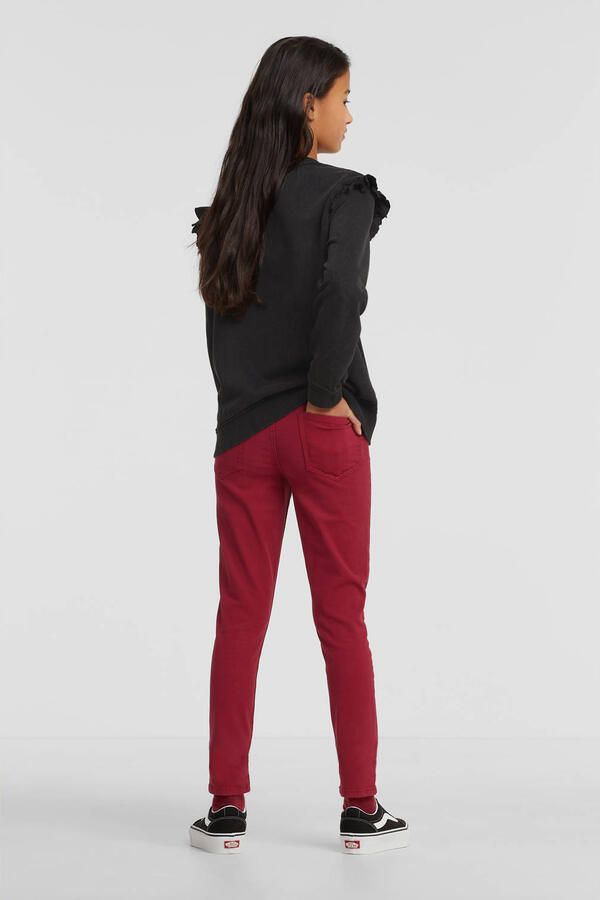 Anytime skinny jeans donkerrood Meisjes Stretchdenim 158 - Foto 2