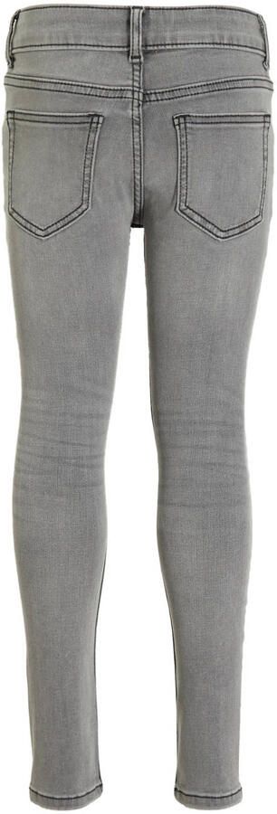 Anytime skinny jeans grijs Jongens Denim Effen 140
