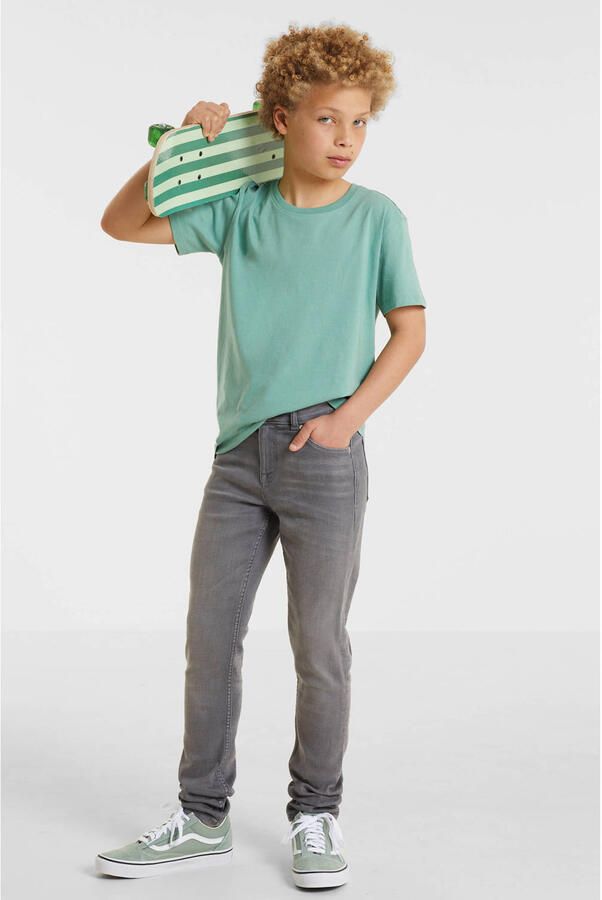 Anytime skinny jeans grijs Jongens Denim Effen 140 - Foto 2