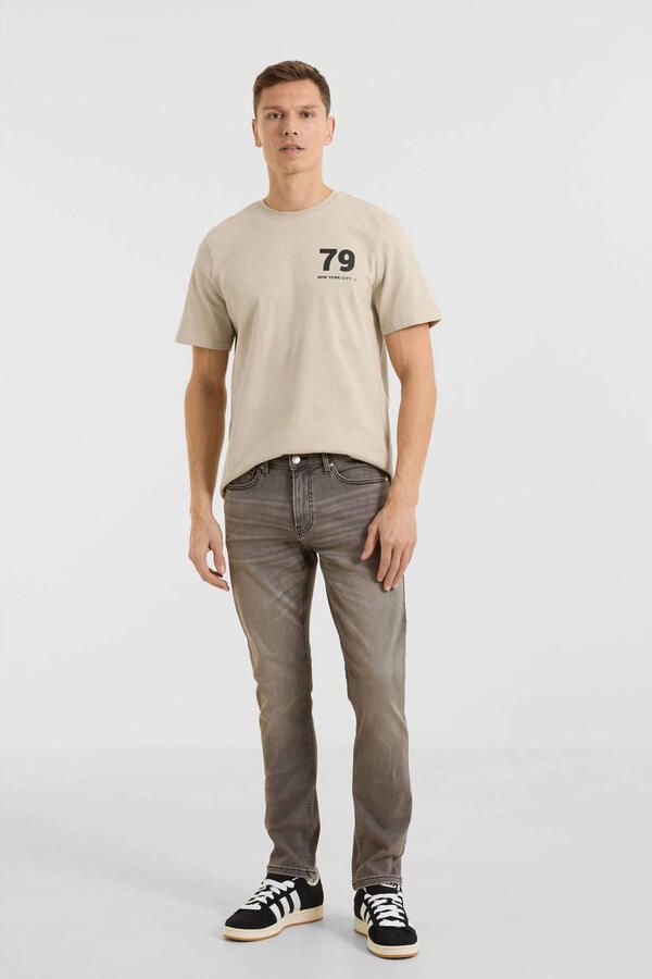 Anytime slim fit jeans lichtgrijs