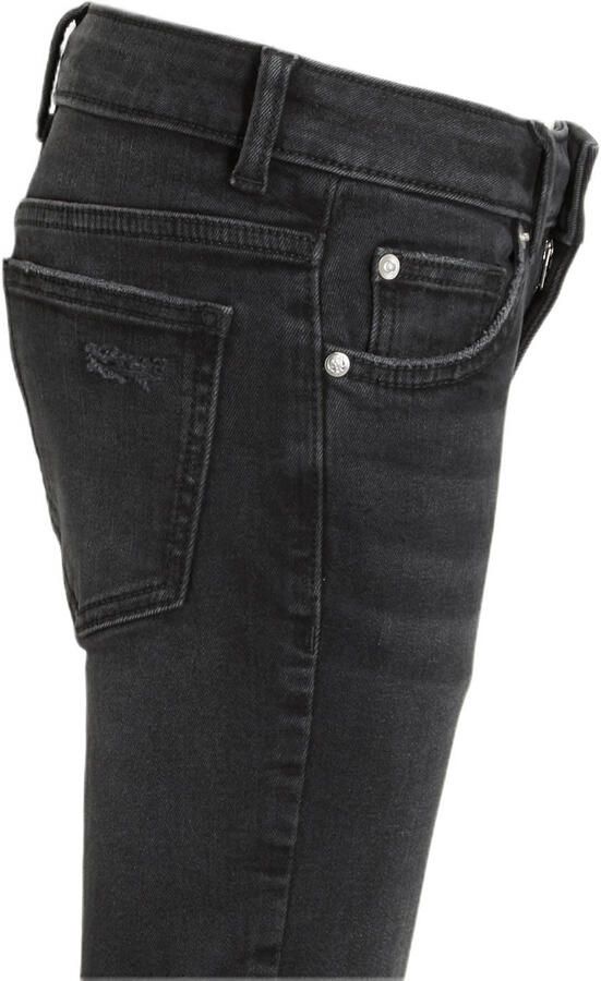 Anytime slim fit jeans zwart Jongens Denim Effen 104