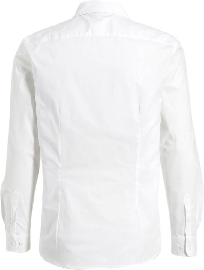 Anytime Slim fit overhemd met vlinderstrik zwart