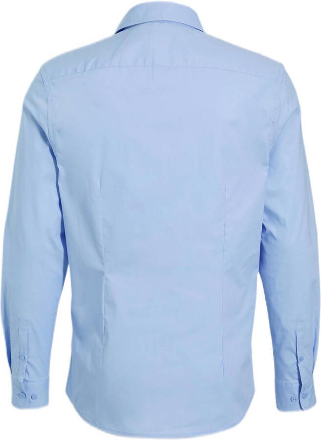 Anytime slim fit poplin overhemd lichtblauw