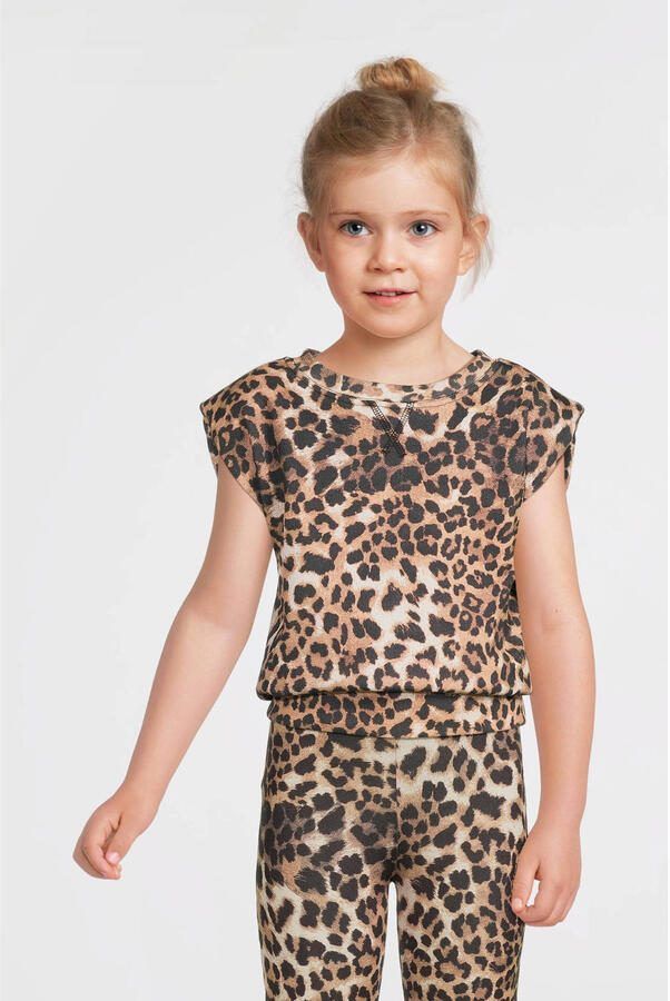Anytime sweat top met schoudervulling panterprint - Foto 2