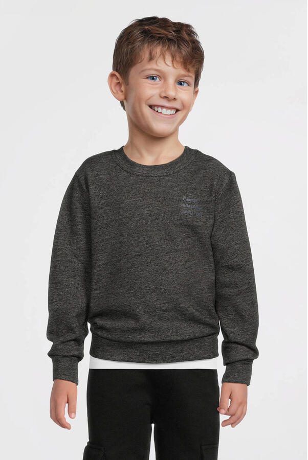 Anytime sweater denim look zwart - Foto 3