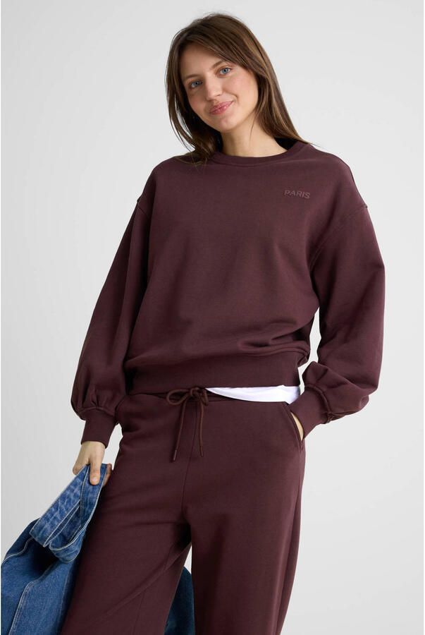 Anytime sweater donkerbruin