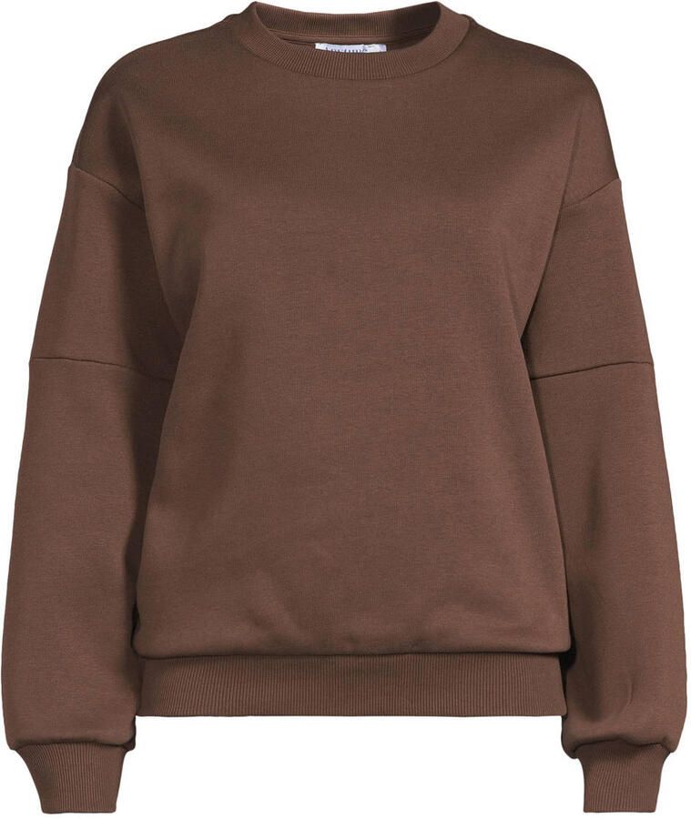Anytime sweater met naad detail bruin
