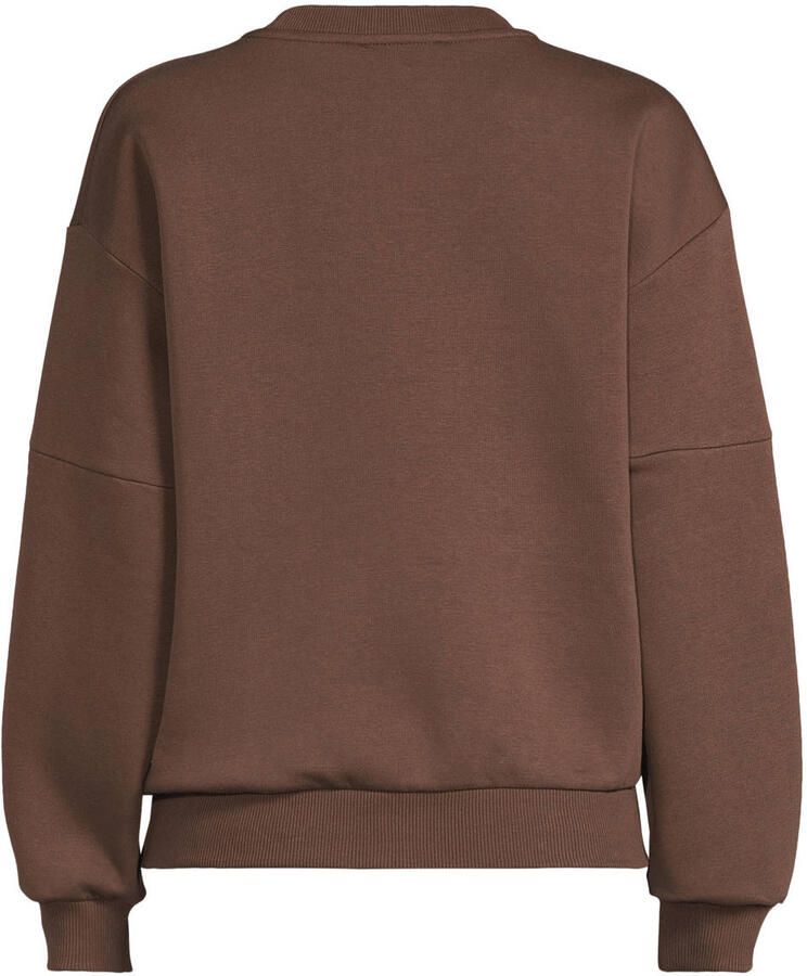Anytime sweater met naad detail bruin