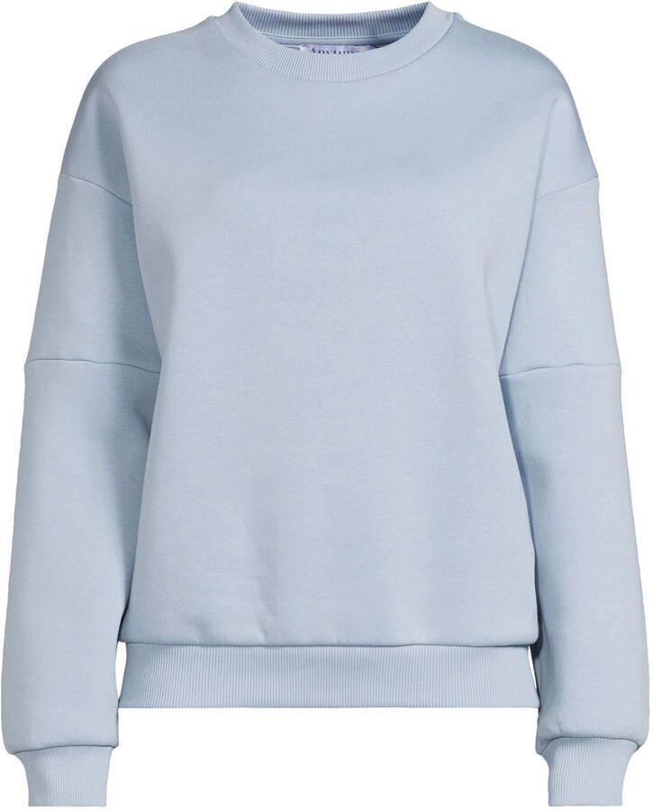 Anytime sweater met naaddetail lichtblauw