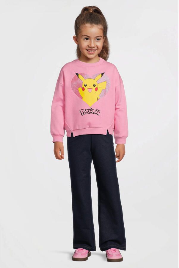 Anytime sweater met Pokemon print roze - Foto 4