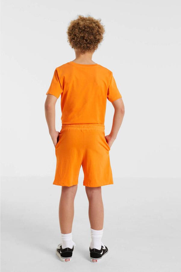 Anytime sweatshort met printopdruk oranje Katoen Printopdruk 110 116 - Foto 3