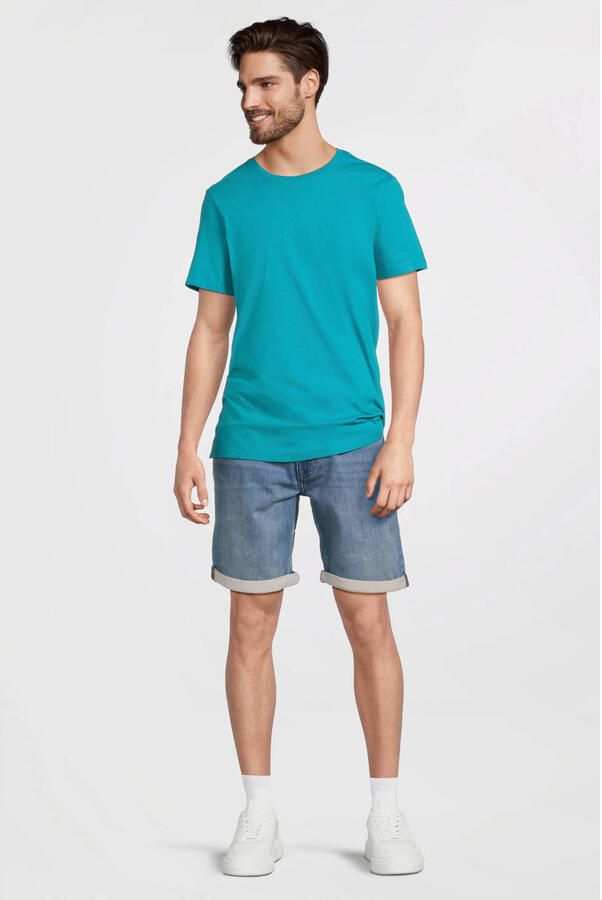 Anytime T-shirt cyaan