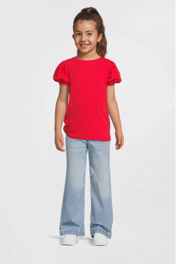Anytime T-shirt met pofmouwen rood - Foto 3