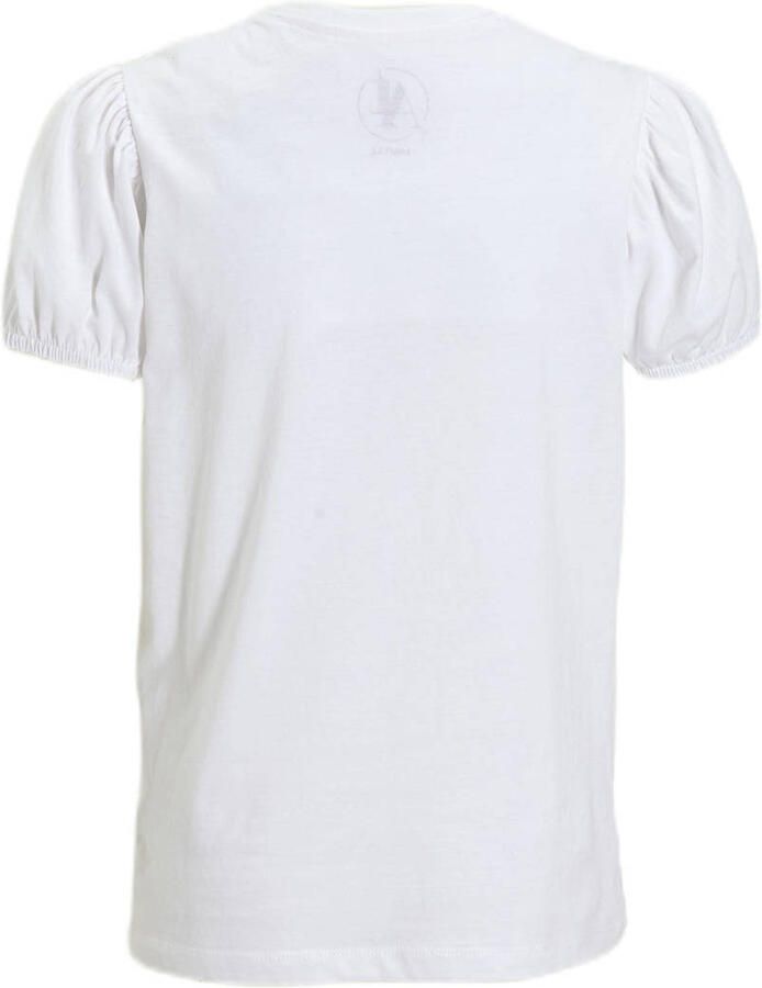 Anytime T-shirt met pofmouwen wit - Foto 2