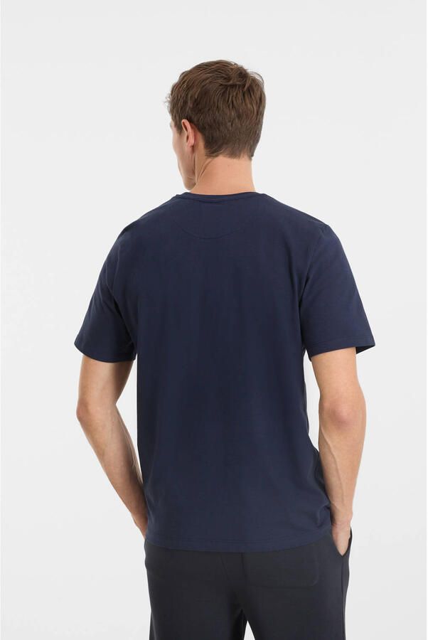 Anytime T-shirt met printopdruk donkerblauw - Foto 2