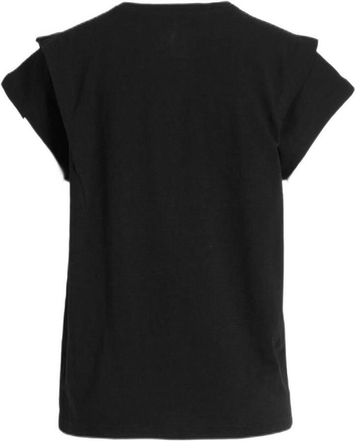 Anytime T-shirt met schouder detail zwart - Foto 2