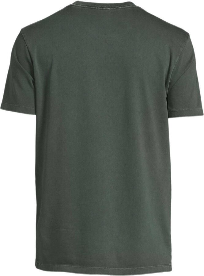 Anytime T-shirt met waseffect khaki