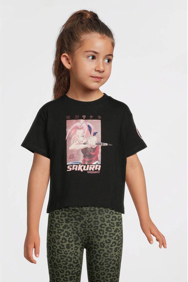 Anytime T-shirt Naruto license zwart - Foto 2