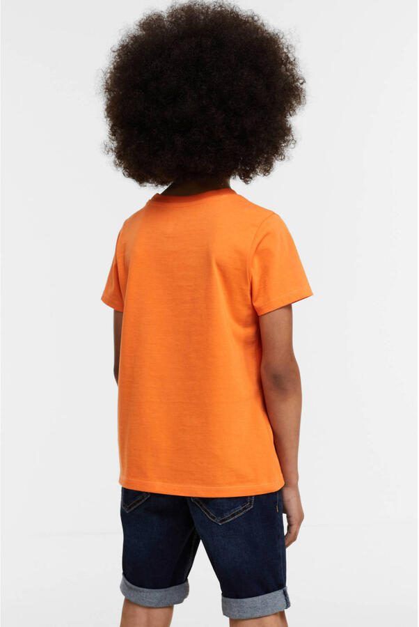 Anytime T-shirt oranje Jongens Katoen Ronde hals Effen 146 152 - Foto 2