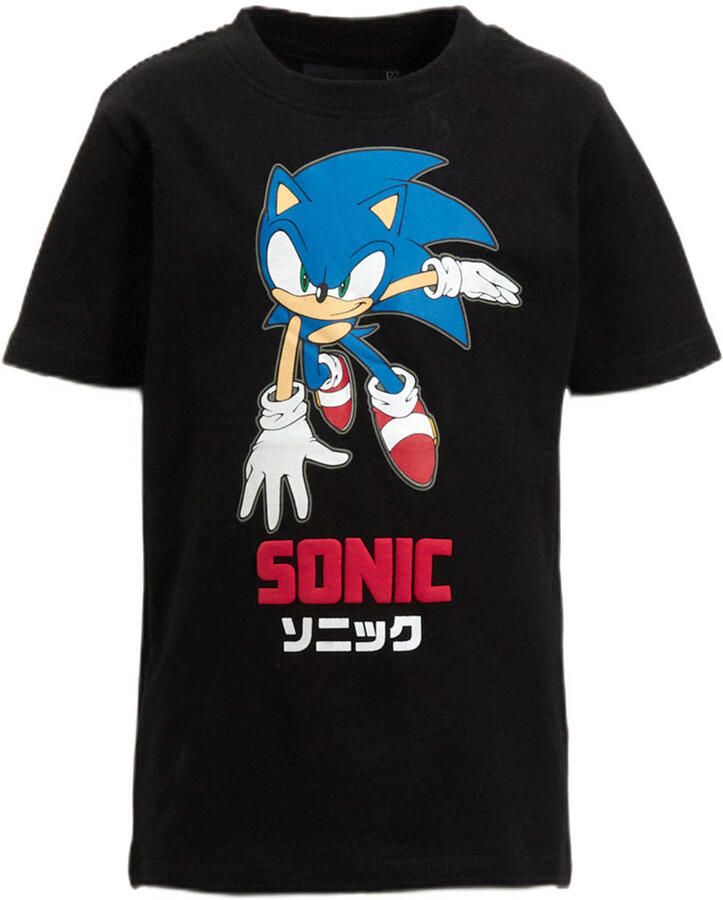 Anytime T-shirt Sonic license zwart
