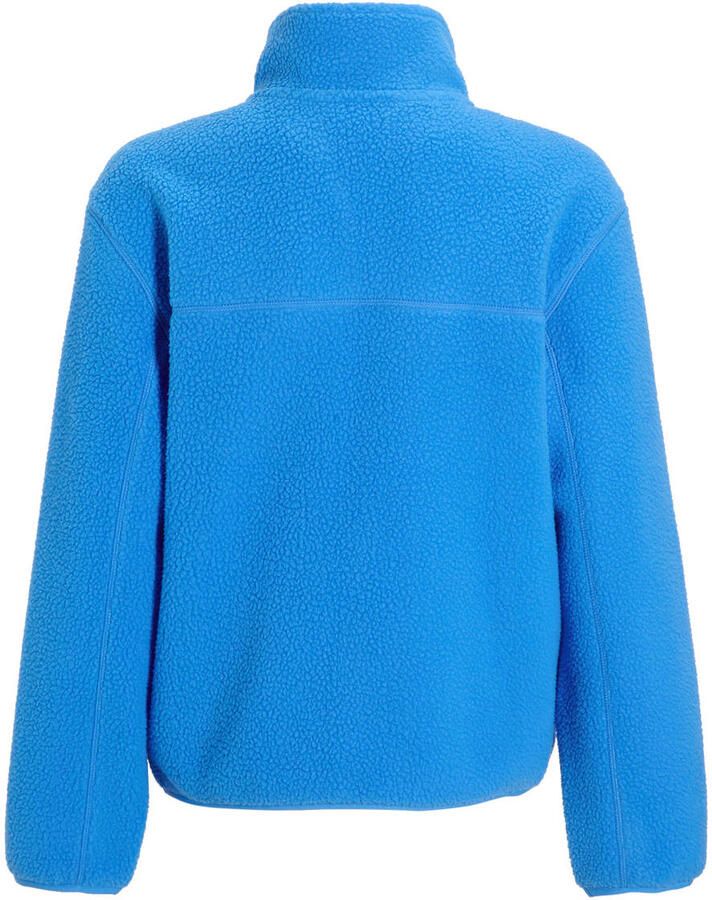 Anytime teddy fleece schipperstrui blauw
