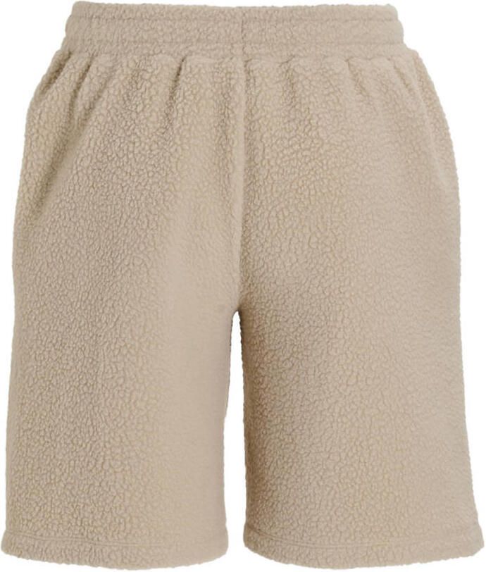 Anytime teddy fleece short beige