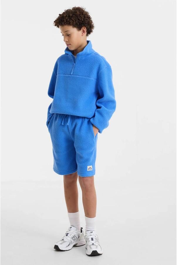 Anytime teddy fleece short blauw - Foto 2