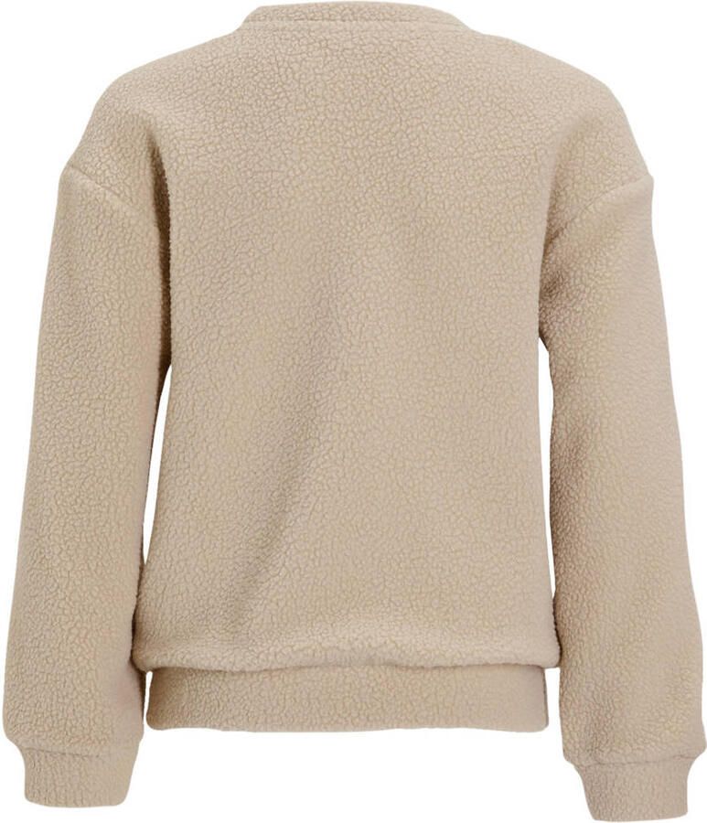 Anytime teddy fleece trui beige