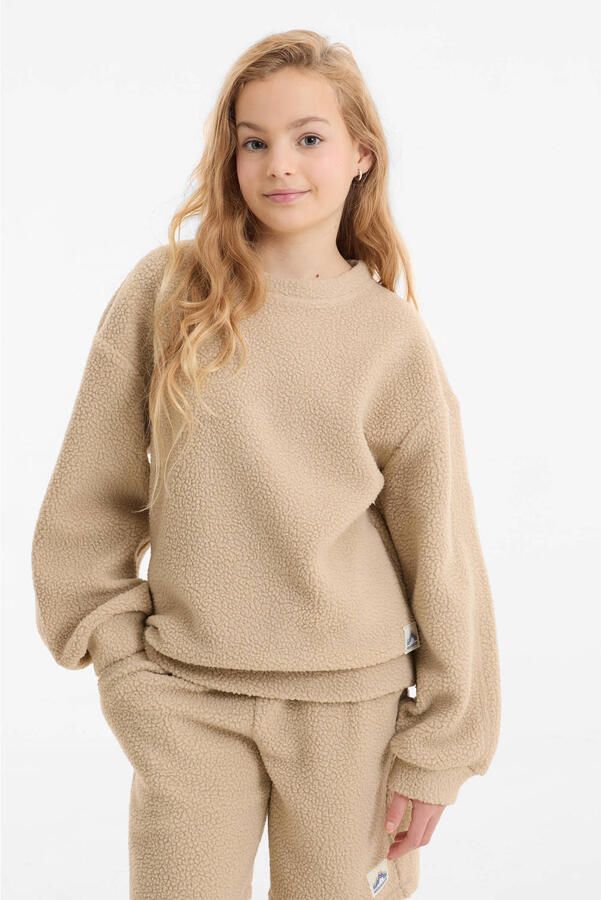 Anytime teddy fleece trui beige - Foto 2