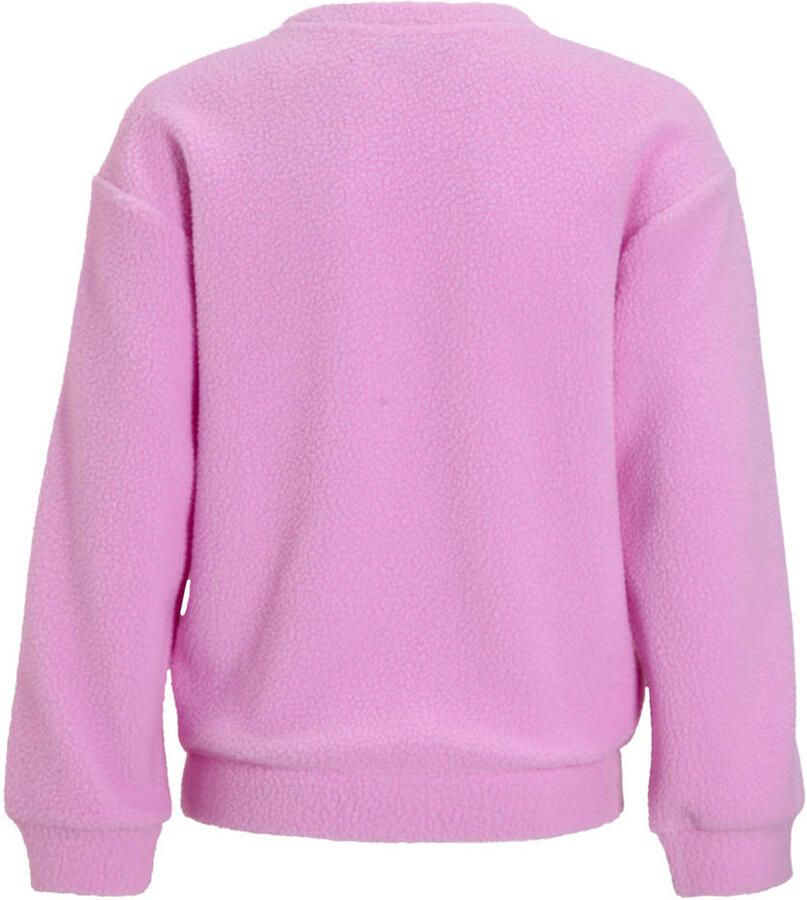 Anytime teddy fleece trui roze