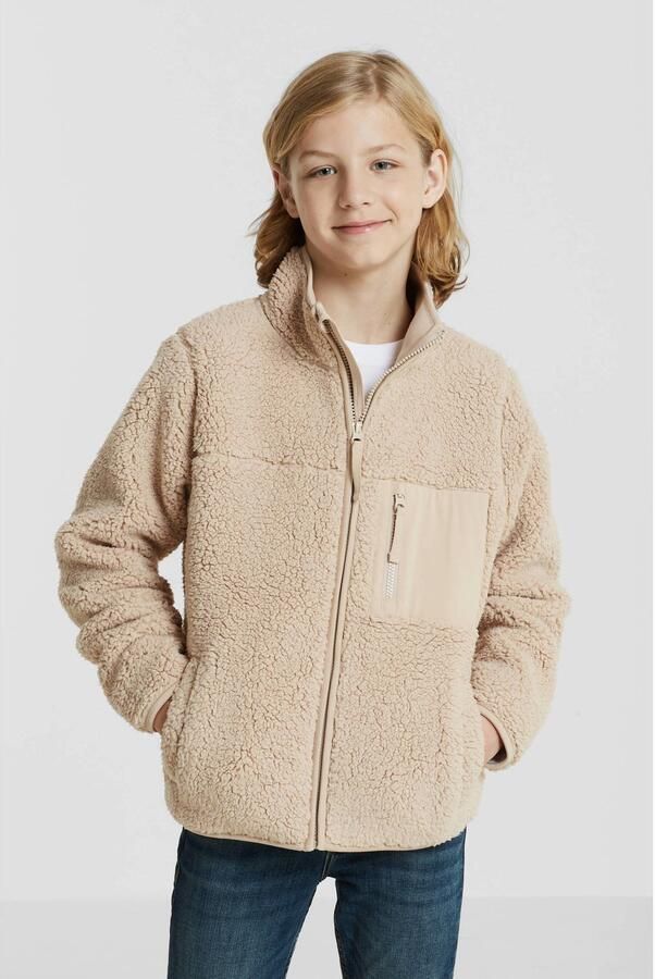 Anytime teddy fleece vest beige
