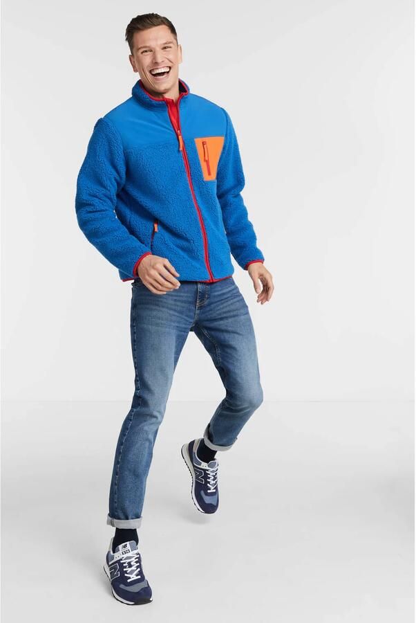 Anytime teddy fleece vest blauw - Foto 2