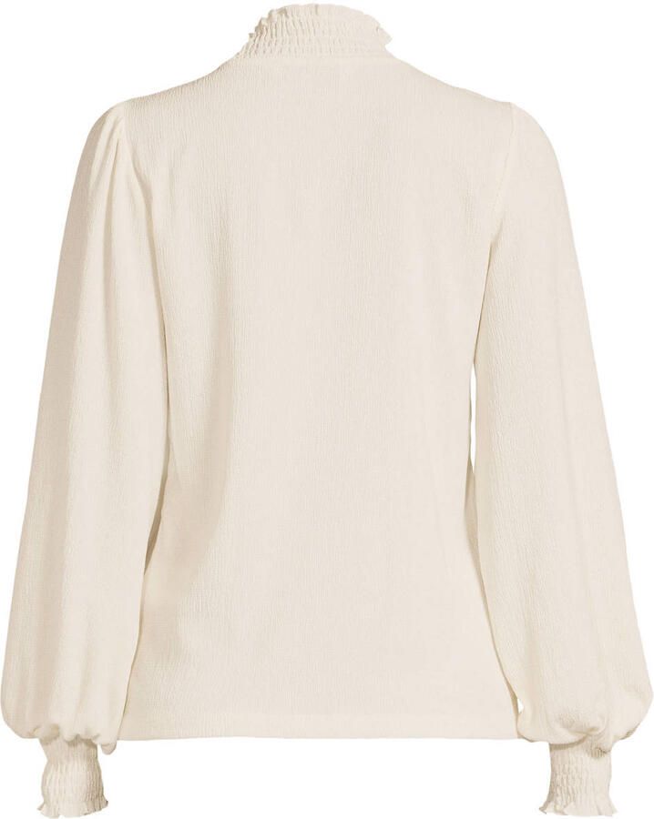 Anytime top met smockwerk off-white - Foto 2
