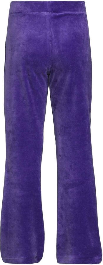 Anytime velvet flared broek paars