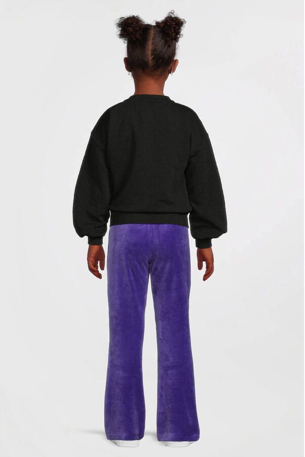 Anytime velvet flared broek paars - Foto 3