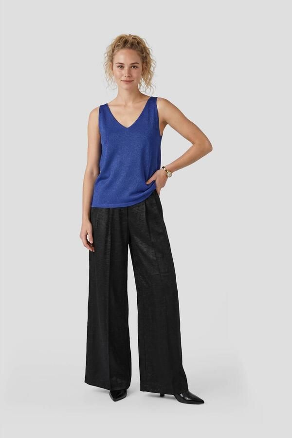 Anytime wide leg broek met glitters zwart - Foto 2