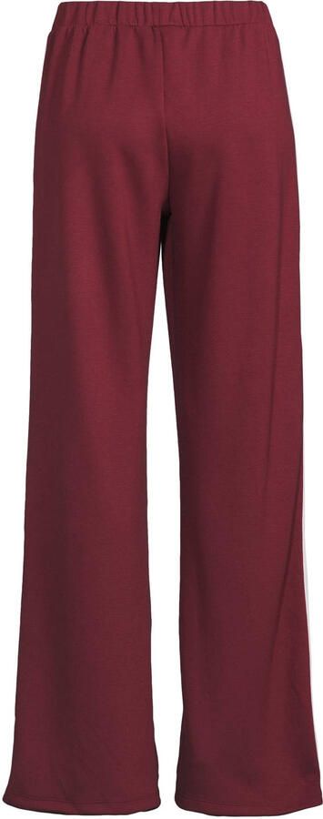 Anytime wide leg broek met zijstreep bordeaux lila
