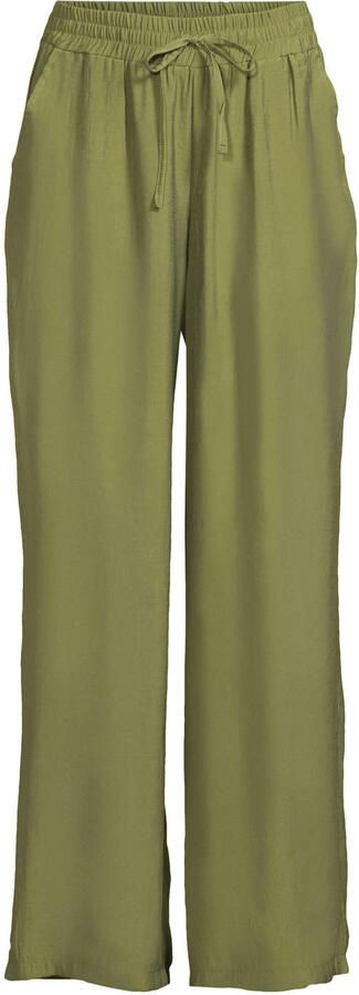 Anytime wide leg broek olijfgroen - Foto 2